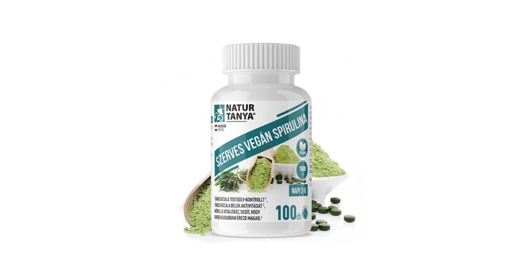 Szerves Vegán Spirulina Alga (100 db) 2.590 Ft Natur Tanya SafisHome