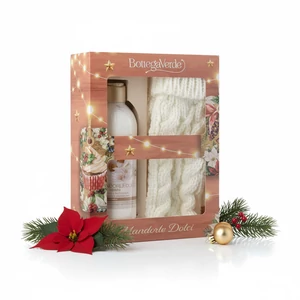 Bottega Verde - Mandorle Dolci ajándékcsomag tusfürdő 250 ml + ujjatlan akril kesztyű papirdobozban