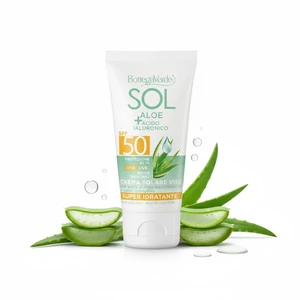 Bottega Verde - SOL Aloe hyaluronsav - Fényvédőkrém arcra - Magas védelem SPF50 - vízálló 50ml Bottega Verde - SOL Aloe hyaluronsav - Fényvédőkrém arcra - Magas védelem SPF50 - vízálló 50ml