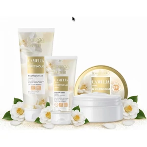 Bottega Verde - Camelia & Retinolo csomag (Tusfürdő 200ml + Testvaj 150ml + Kézkrém 75ml ) 
