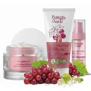 Bottega Verde - UVA PREZIOSA - Arcápoló csomag (arctisztító gél 150ml + arcszérum 30ml + arckrém 50ml)