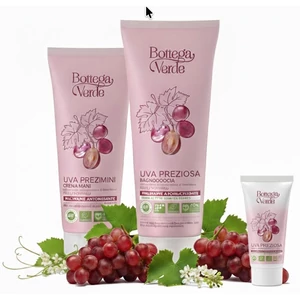 Bottega Verde - UVA PREZIOSA - Testápoló csomag (kézkrém 75ml + túsfűrdő 200ml + testápoló 40ml)