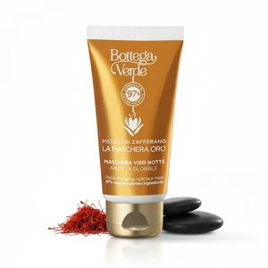 Bottega Verde - Pistilli di Zafferano - Éjszakai arcmaszk - globális öregedésgátló - Sáfrányszálak és Sáfrányvirágot tartalmazó Sun'Chronize (50 ml) - minden bőrtípusra