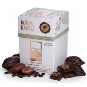 chocoMe Raffinée - Kokoa Kamili kakaóbabból készült étcsokoládéval bevont Piemonte-i mogyoró Ceylon fahéjjal fűszerezve 100g