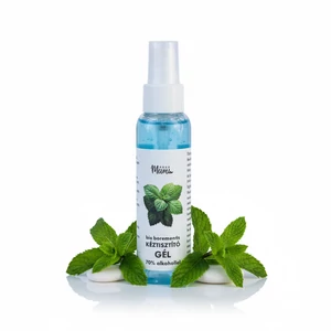 Kéztisztító gél 70% alkohollal (Pumpás, 100 ml, Bio borsmenta)