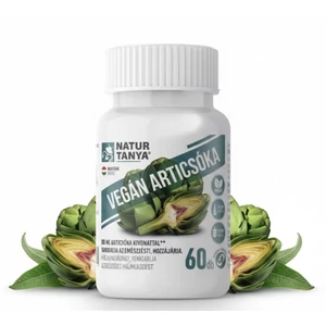Natur Tanya® Vegán Articsóka – Standardizált articsóka kivonat, ornitin aminosavval és B-vitaminokkal. Egészséges májműködés, emésztés és bélkomfort (60 db) Natur Tanya® Vegán Articsóka – Standardizált articsóka kivonat, ornitin aminosavval és B-vitaminokkal. Egészséges májműködés, emésztés és bélkomfort (60 db)