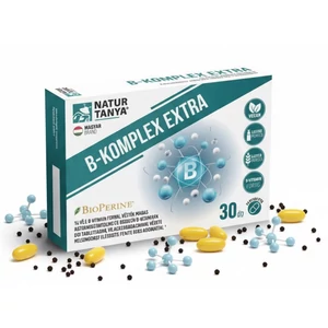 Natur Tanya - B-KOMPLEX EXTRA - 14 féle B-vitamin forma, köztük bioaktív B-vitaminok, sáfrány és világszabadalommal védett fekete bors kivonat Natur Tanya - B-KOMPLEX EXTRA - 14 féle B-vitamin forma, köztük bioaktív B-vitaminok, sáfrány és világszabadalommal védett fekete bors kivonat
