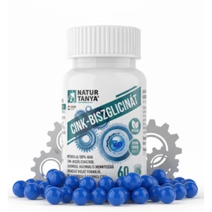 Natur Tanya® Cink-biszglicinát - Kizárólag 100%-ban cink-biszglicinátból származó, maximális mennyiségű aminosav kelát formájú, magas biohasznosulású szerves cink 60 db Natur Tanya® Cink-biszglicinát - Kizárólag 100%-ban cink-biszglicinátból származó, maximális mennyiségű aminosav kelát formájú, magas biohasznosulású szerves cink 60 db