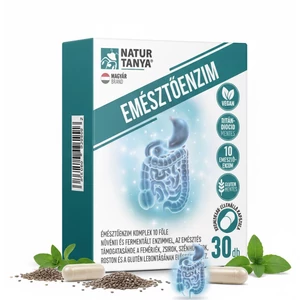 Natur Tanya® EMÉSZTŐENZIM komplex – 10 féle fermentált és növényi emésztő enzim, kalciummal gyomorsav-ellenálló növényi kapszulatokban 30db Natur Tanya® EMÉSZTŐENZIM komplex – 10 féle fermentált és növényi emésztő enzim, kalciummal gyomorsav-ellenálló növényi kapszulatokban 30db