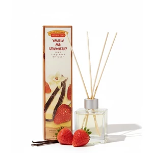 Bambuszpálcás illatosító vanília és eper illat (120ml, Vanilla &amp; Strawberry)