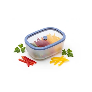 Status Fresko Polipropilén vákuumtároló edzett üveg tetővel (Lila 0,9 L)