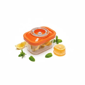 Üveg vákuumtároló doboz, hasáb (narancs, 0,5 L) Üveg vákuumtároló doboz, hasáb (narancs, 0,5 L)