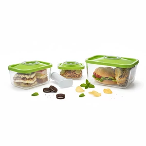 Üveg vákuumtárolódoboz-szett (zöld) Üveg vákuumtárolódoboz-szett (zöld)