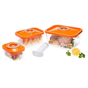 Üveg vákuumtároló doboz csomag (narancs)