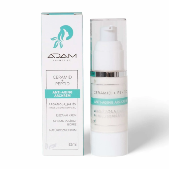 Adam Cosmetics- Ceramid + Peptid anti-aging arckrém Argánolajjal és Hialuronsavval (30ml)