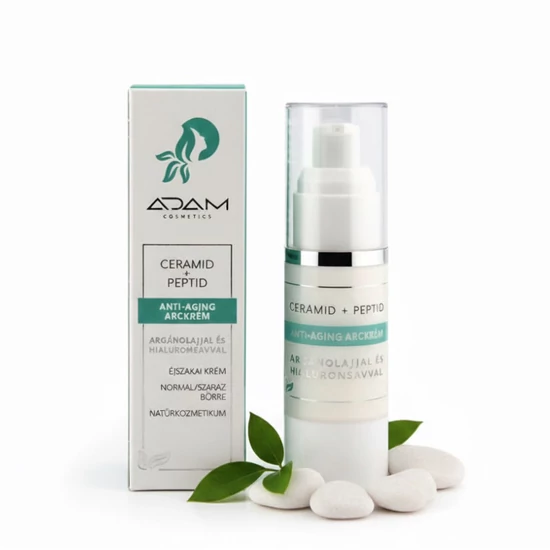 Adam Cosmetics- Ceramid + Peptid anti-aging arckrém Argánolajjal és Hialuronsavval (30ml)
