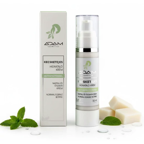 Adam Cosmetics - Kecsketejes hidratáló arckrém Selyemproteinnel (50ml)