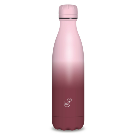 Duplafalú fémkulacs - Burgundi-rózsaszín ( 500ml )