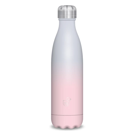 Ars Una duplafalú fémkulacs-500 ml - Rózsaszín-világoskék 