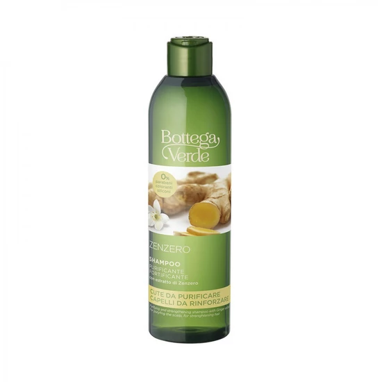 Bottega Verde - Zenzero - Erősítő és Tisztító sampon - Gyömbér kivonattal (250 ml) - A fejbőr tisztítására - A haj erősítésére