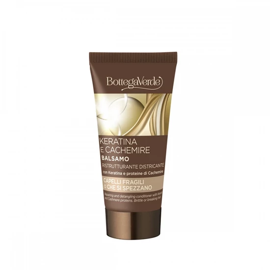 Bottega Verde - Keratina e Cachemire - Kifésülést segítő kondicionáló - keratinnal és kasmír proteinnel - törékeny és töredező haj (Minisize - 40ml)