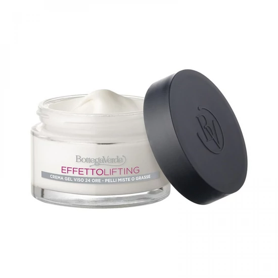 Bottega Verde - Effetto Lifting - 24 órás arckrém, azonnali lifting hatású, hialuronsavval és lótuszvirág kivonattal (50 ml) - zsíros vagy vegyes bőrre