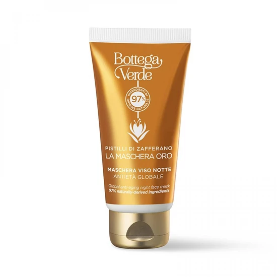 Bottega Verde - Pistilli di Zafferano - Éjszakai arcmaszk - globális öregedésgátló - Sáfrányszálak és Sáfrányvirágot tartalmazó Sun'Chronize (50 ml) - minden bőrtípusra