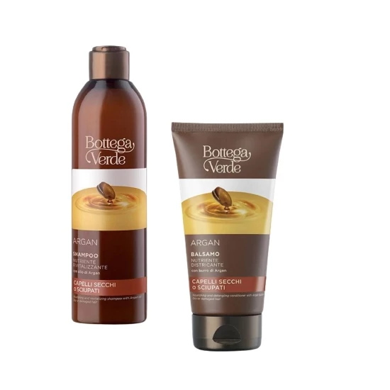 Bottega Verde - Argan hajápoló csomag ( Tápláló sampon + tápláló kondicionáló )