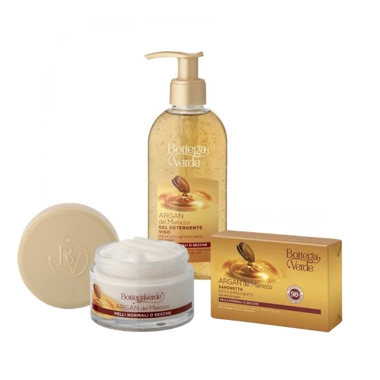 Bottega Verde - Argan del Marocco csomag ( Arckrém + Arctisztító gél + Szappan )