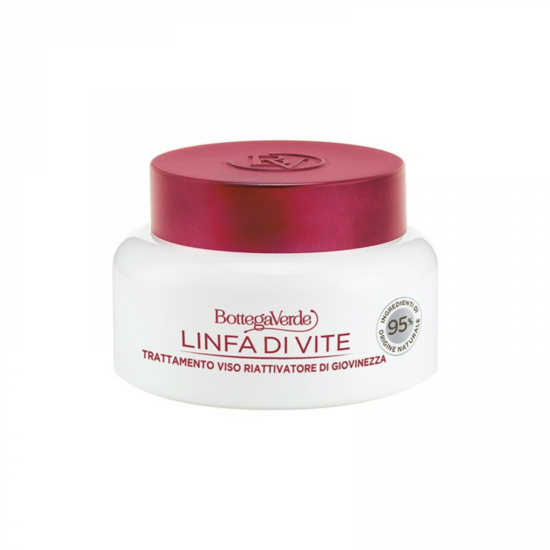 Bottega Verde - Linfa di Vite - Fiatalító reaktivátor nappali és éjszakai arckezelés - szőlőnedvvel és Tenuta Massaini vörösszőlő fitokomplexszel (50 ml) - minden bőrtípusra
