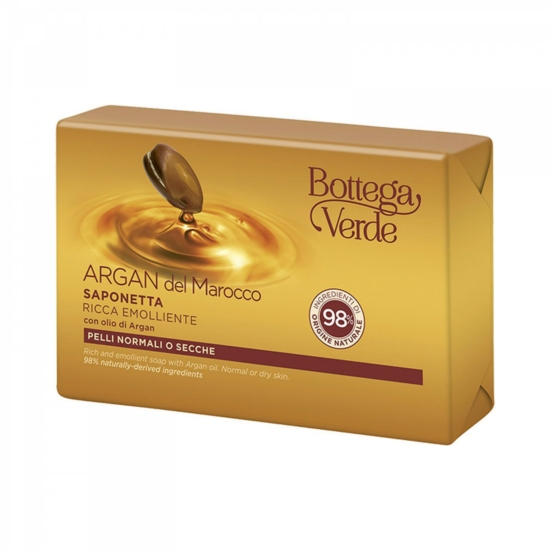 Bottega Verde - Argan del Marocco - Gazdag, bőrpuhító szappan argánolajjal (150 g) - normál vagy száraz bőrre