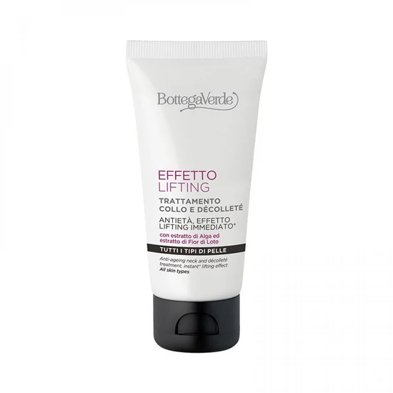 Bottega Verde - Effetto Lifting - Öregedésgátló nyak- és dekoltázskezelés, azonnali lifting hatás tengeri alga és lótuszvirág kivonattal (50 ml)