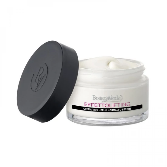 Bottega Verde - Effetto Lifting - Öregedésgátló arckrém, azonnali lifting hatású, hialuronsavval és lótuszvirág kivonattal (50 ml) - normál vagy száraz bőrre