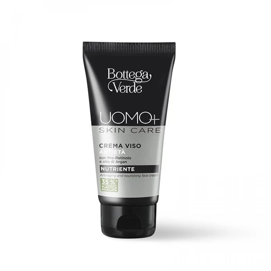 Bottega Verde - UOMO+ - Bőrápoló arckrém - öregedésgátló és tápláló - Pro-retinollal és argánolajjal (50 ml)
