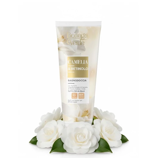 Bottega Verde - Camelia & Retinolo - gyengéd tusfürdő, retinollal és kaméliával 200ml