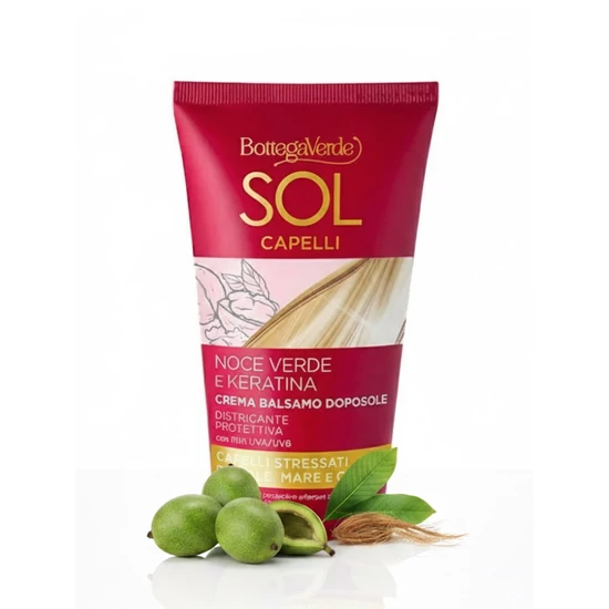 Bottega Verde - Sol Capelli - Zöld dió és keratin hajbalzsam - (150 ml) - napozás utáni