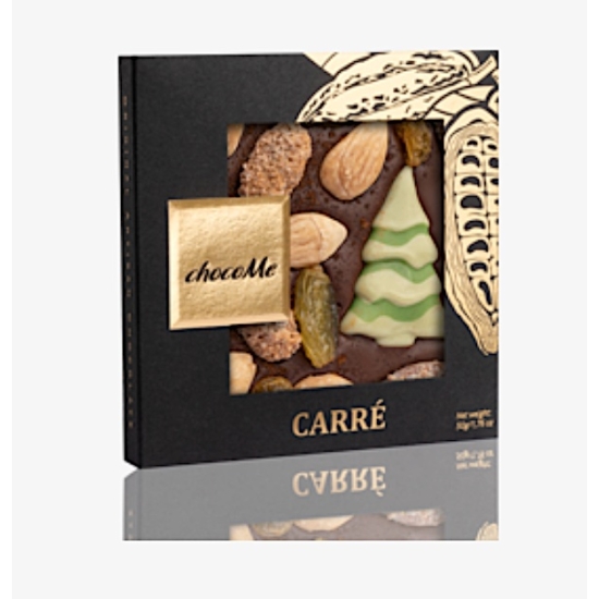 chocoMe Carrée - Karácsonyi kollekció -Tejcsokoládé (Sziciliai mandula) 50g