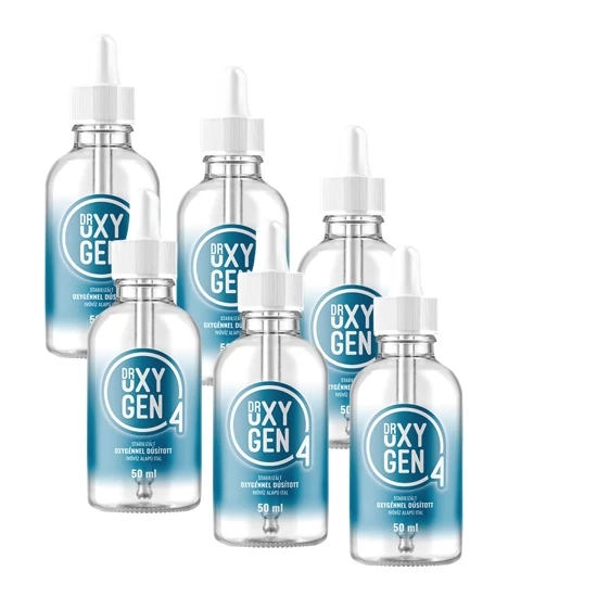 Dr. Oxygen csomag - 6 db Stabilizált Folyékony Oxigén csepp (pipettás) 50ml