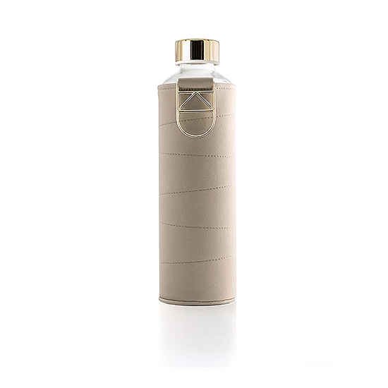 Elegáns műbőr borítású üvegkulacsok - 750ml (Bézs)