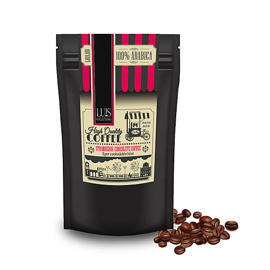Luis kávék (90 g, Szemes babkávé, Eper csoki)