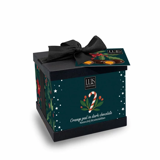 Ments meg! - Díszdobozos Karácsonyi Drazsék (90 g, Narancshéj étcsokoládéban)