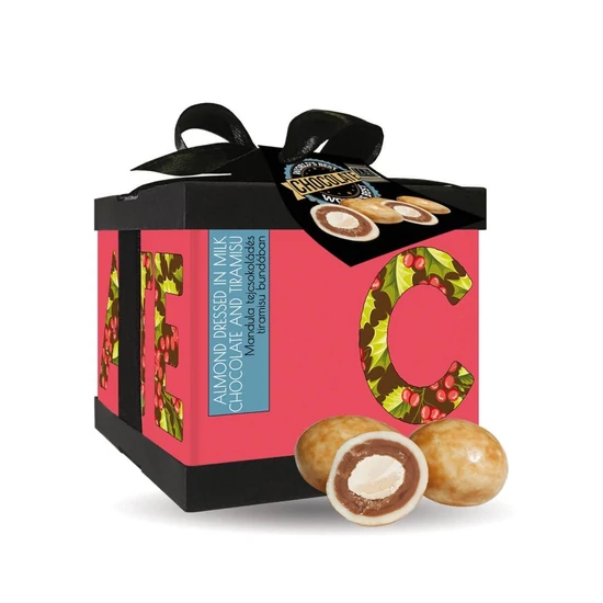 Ments meg! - Díszdobozos Chocolate Drazsék (90 g, Mandula, tejcsokoládés tiramisu bundában)