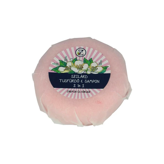 Zero Waste Eco-Z Szilárd 2in1 Tusfürdő & Sampon Tömb (Jázmin és Kókusz)