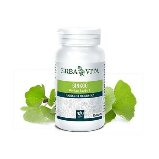 ErbaVita® Mikronizált Ginkgo biloba/Páfrányfenyő tabletta (125 db)