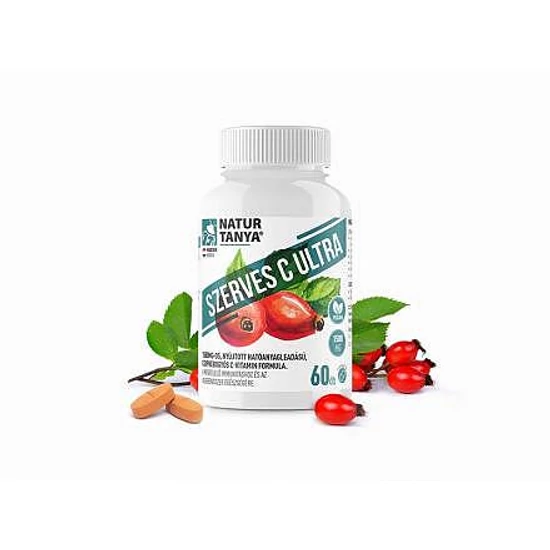 Szerves C Ultra 1500 mg Retard C-vitamin, csipkebogyó kivonattal (60 db)