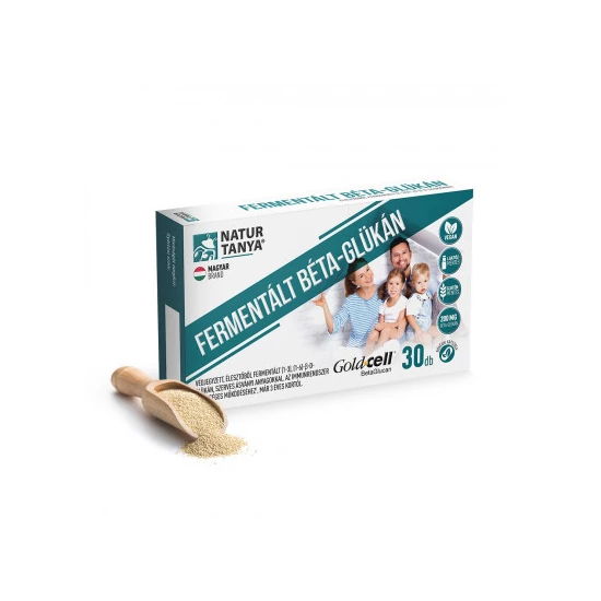 Natur Tanya® FERMENTÁLT BÉTA-GLÜKÁN - sörélesztő sejtfalból fermentált, védjegyzett 1,3/1,6 béta-glükán 30db
