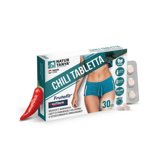 Chili tabletta - Bélmikrobiom támogató testsúlycsökkentő, fogyókúrázóknak 30 db