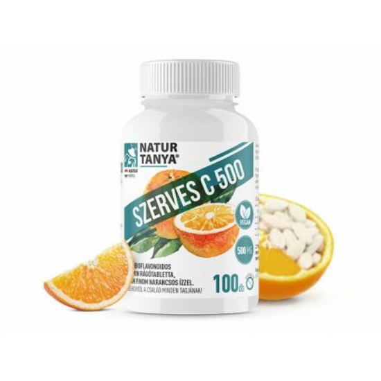 Szerves C-vitamin 500 mg narancs ízű rágótabletta (100 db)