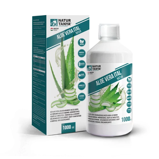 Natur Tanya® ALOE VERA ITAL NATUR – Független, akkreditált laborral igazolt acemannán tartalommal1000 ml