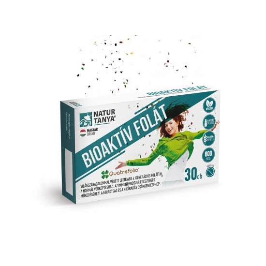 Natur Tanya® Bioaktív Folát – Világszabadalommal védett legújabb 4. generációs Quatrefolic® folát